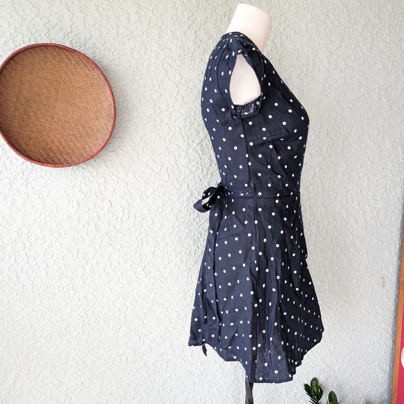 Reformation Polka dot wrap dress NWT size extra sm - Picture 5 of 6